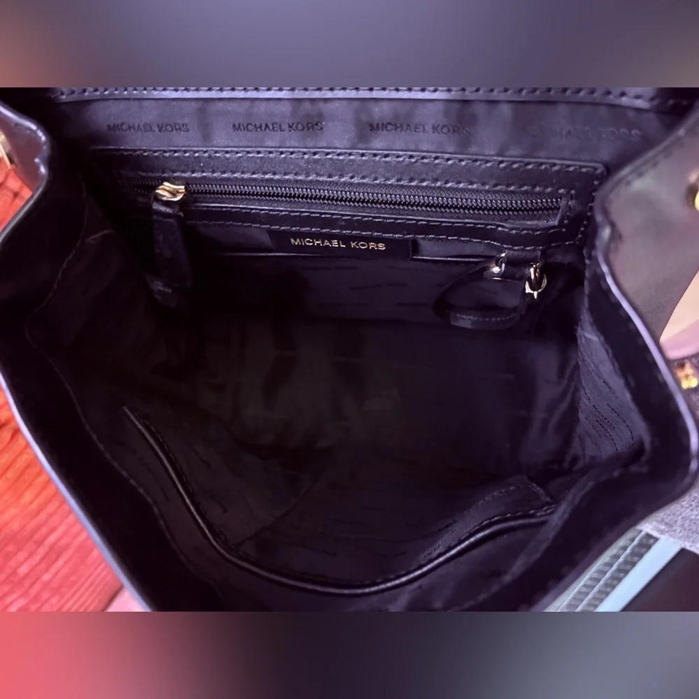 Michael Kors Black Leather Chain-Handle Shoulder Bag